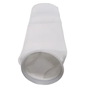 (10 Pack) #2 Size 50 Micron Liquid Filter Bags, Polyester Felt with Polypropylene Ring - 7-1/16" x 32", High-Temperature Filtration for Water, Oil, and Chemical Applications, 4.4 Sq. Ft. Surface Area