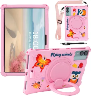 11-inch Android Tablet Case - Universal Cute Cartoon Case for ApoloSign, DOOGEE, Blackview, Pritom, ECOPAD, AOCWEI, Teclast 11-inch Tablets (Pink)