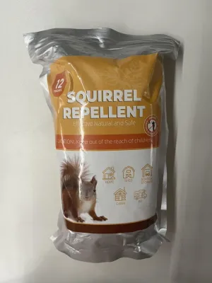 12 Pack Squirrel Repellent Pouches, Peppermint Oil Rodents Repellent Indoor Outdoor, Natural Squirrels Chipmunk Deterrent, Keep Mice Rats Spiders Bugs Out of Garden Car RV House Family & Pets Safe