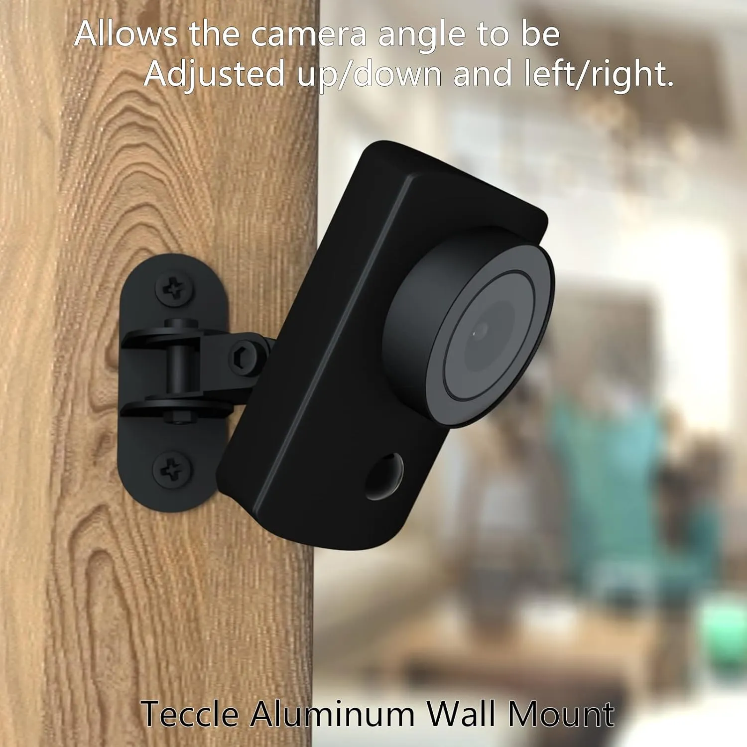 (2 Pack) Teccle Upgrade Metal Wall Mount Compatible with Simplisafe Indoor Camera, Easy to Mount on Wall or Ceiling
