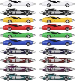 20 Racing Car Pens, Fun Car-Shaped Office Supplies, Vibrant Colors, Smooth Writing for Stationery and Study