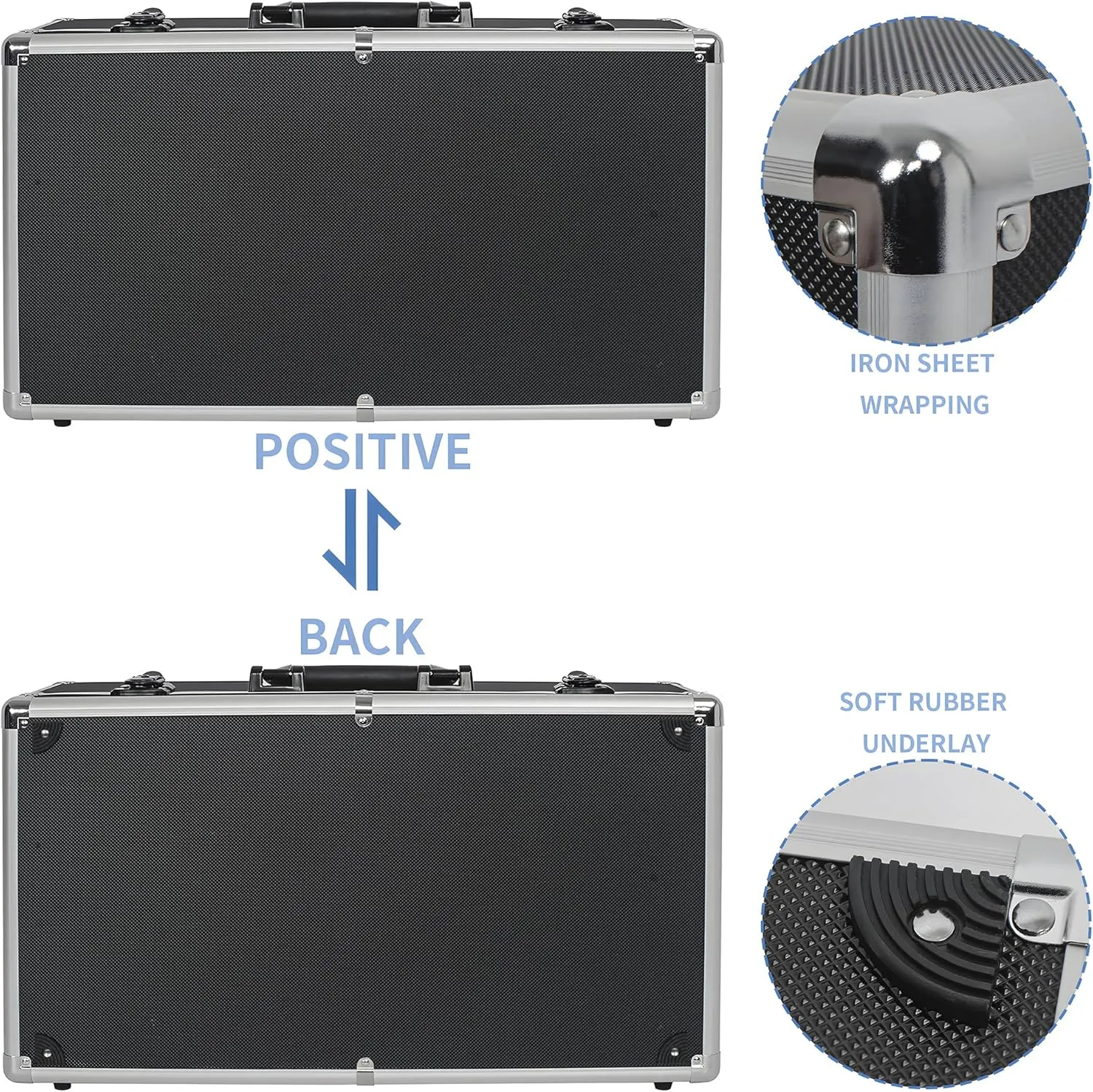 22 Inch Hard Carrying Case Ideal for Wireless Mic System Storage & Camera Gear Transportation, Aluminum Alloy Sturdy Build, Customizable Pre-Diced Foam, Black