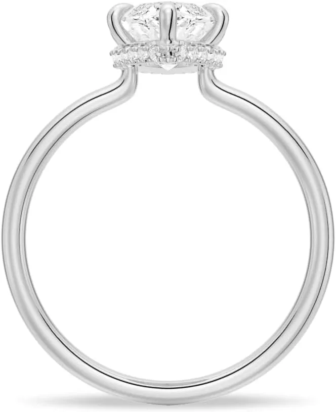 2ct Solitaire Moissanite Engagement Ring for women, D Color VVS1 Clarity, 14K Gold Vermeil, Wedding Promise Ring