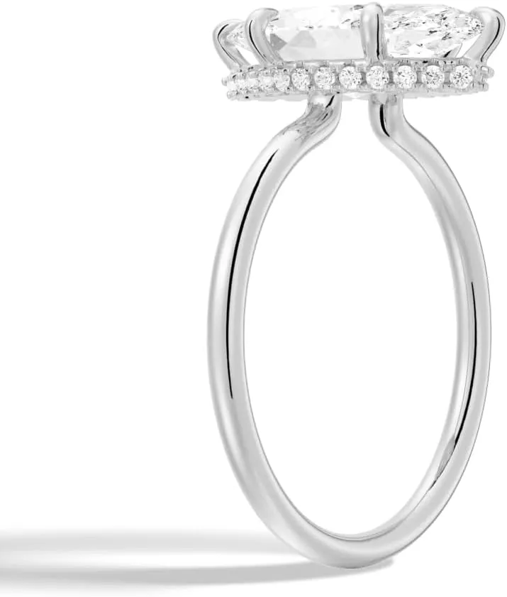 2ct Solitaire Moissanite Engagement Ring for women, D Color VVS1 Clarity, 14K Gold Vermeil, Wedding Promise Ring