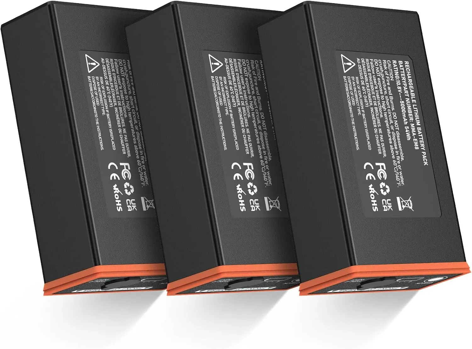 3 Pack Rechargeable Battery for Edge Series Cellular Trail Camera 5000mAh Lithium-Ion Battery Compatible with Moultrie Edge, Edge PRO, Edge 2, Edge 2 PRO
