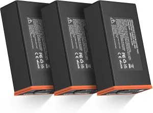 3 Pack Rechargeable Battery for Edge Series Cellular Trail Camera 5000mAh Lithium-Ion Battery Compatible with Moultrie Edge, Edge PRO, Edge 2, Edge 2 PRO