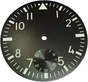 38.9mm Black Dial Luminous White Numbers Fit Hand Winding 6498 ST36 Mechanical Watch Movement Watch dial