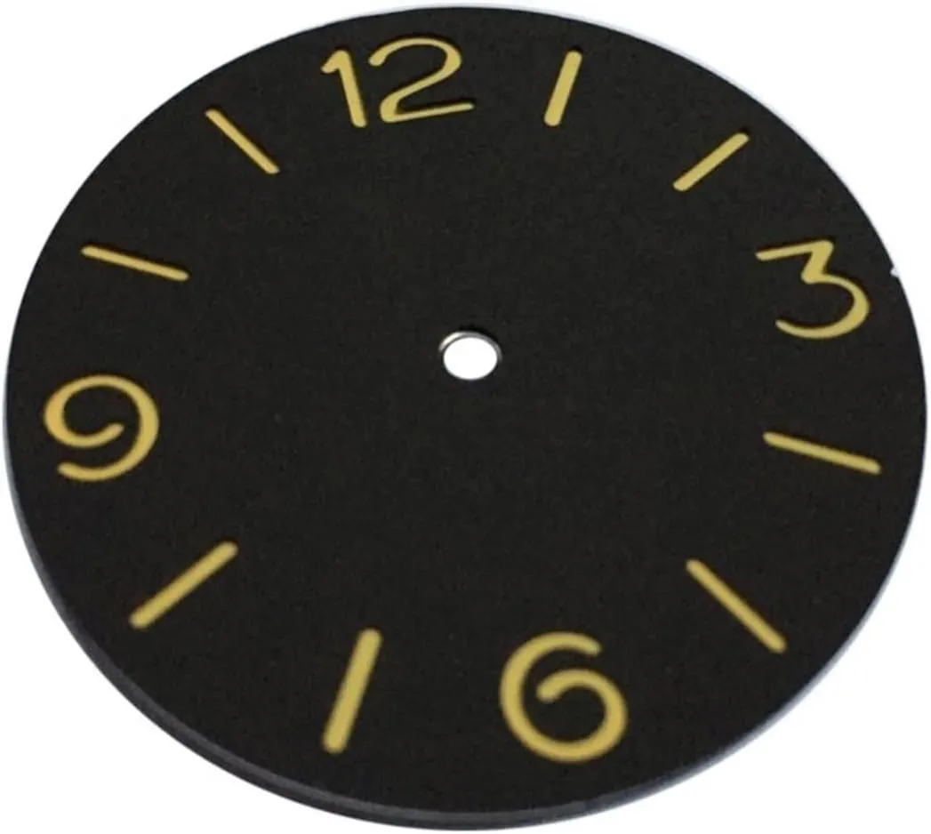 38.9mm Black sandwich dial Luminous Orange numbers fit hand winding 6497 ST36 Mechanical Watch movement Watch dial