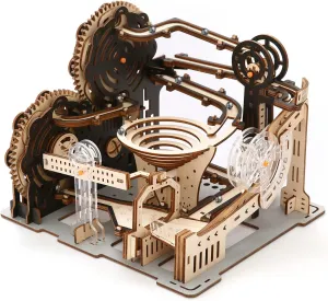 3D Wooden Puzzles for Adults, Marble Maze Run Model DIY Building Kits Block Craft, Rollercoaster Mechanical Gear Kit Hobbies Toys Valentines Birthday for Hobbyist, 196 PCS