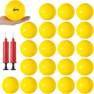 4 Mini Volleyball Balls Set of 20 with Pumps, Pool & Beach Game Balls, College Awards & Party Decor