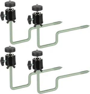 4 Pack Trail Camera Tree Mounts, 360° Rotatable Hunting Cam Brackets with 1/4" x 20 Screw, Durable 5KG Capacity Surveillance Cameras Holder for Outdoor Surveillance and Wildlife Monitoring