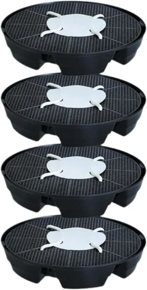 4 Pieces Self Watering Plant Saucer Coaster,Sturdy Plate Plant Tray Planter Water Tray for Greenhouse Grow Tents Grow Bags