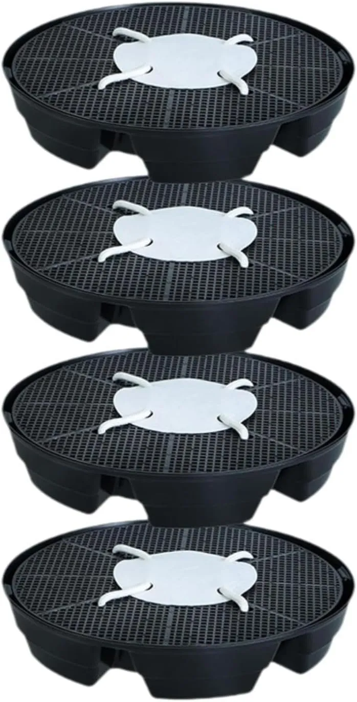 4 Pieces Self Watering Plant Saucer Coaster,Sturdy Plate Plant Tray Planter Water Tray for Greenhouse Grow Tents Grow Bags