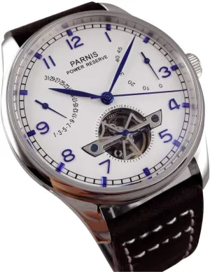 43mm Luxury White Dial Seagull Power Reserve Chronometer Automatic Mechanical Watch PA-0111176