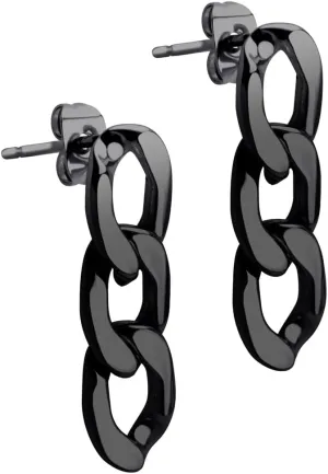 ‎555Jewelry Stainless Steel Cuban Link Chain Stud Earrings for Women & Ladies
