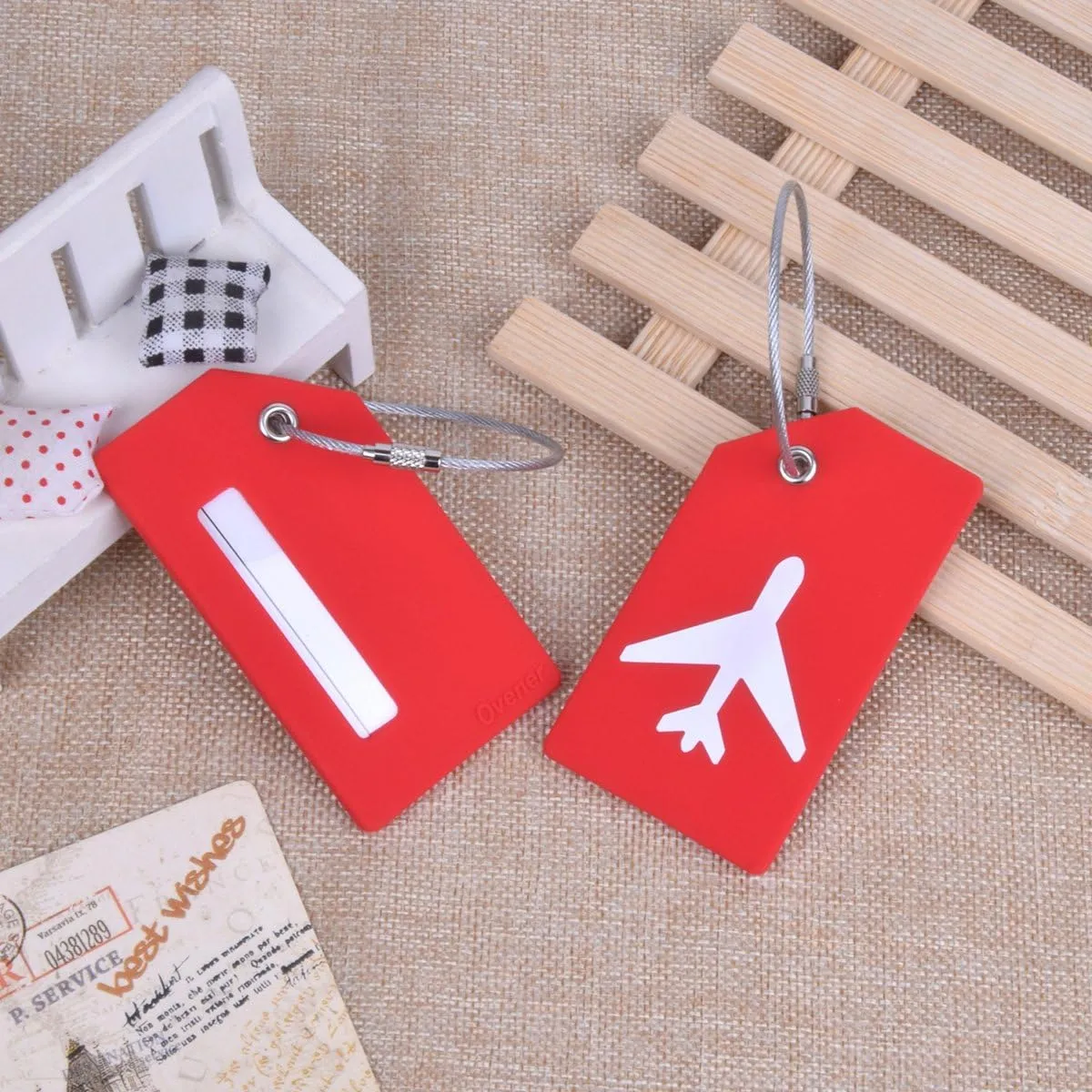 5Pack Silicone Luggage Tag with Name ID Card Perfect to Quickly Spot Luggage Suitcase by Ovener
