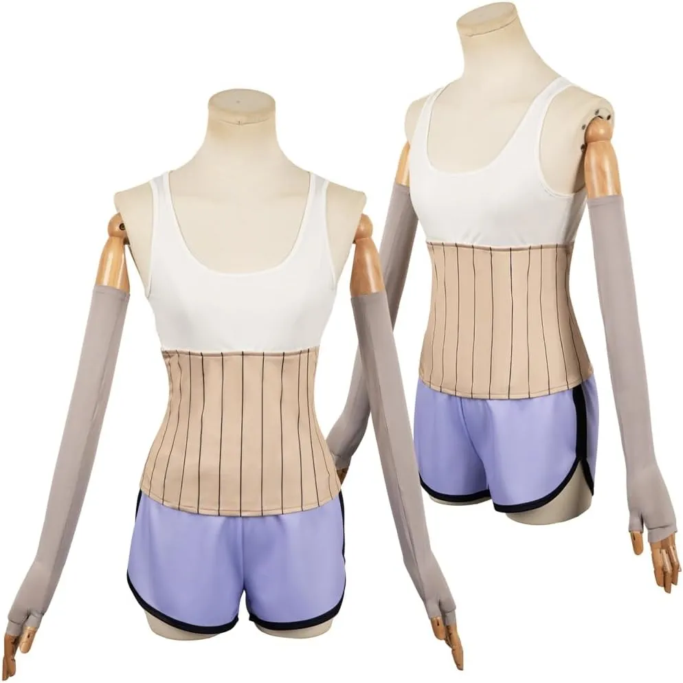 6 Pcs Ayase Cosplay Costume Adult Ayase Vest Short Belt Outfit Anime Momo Halloween Costume