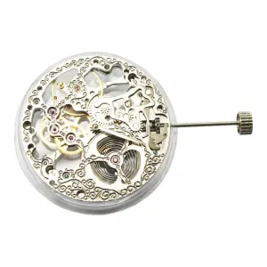 6497 movement Mechanical Hand winding fit PARNIS mens watch Full Skeleton