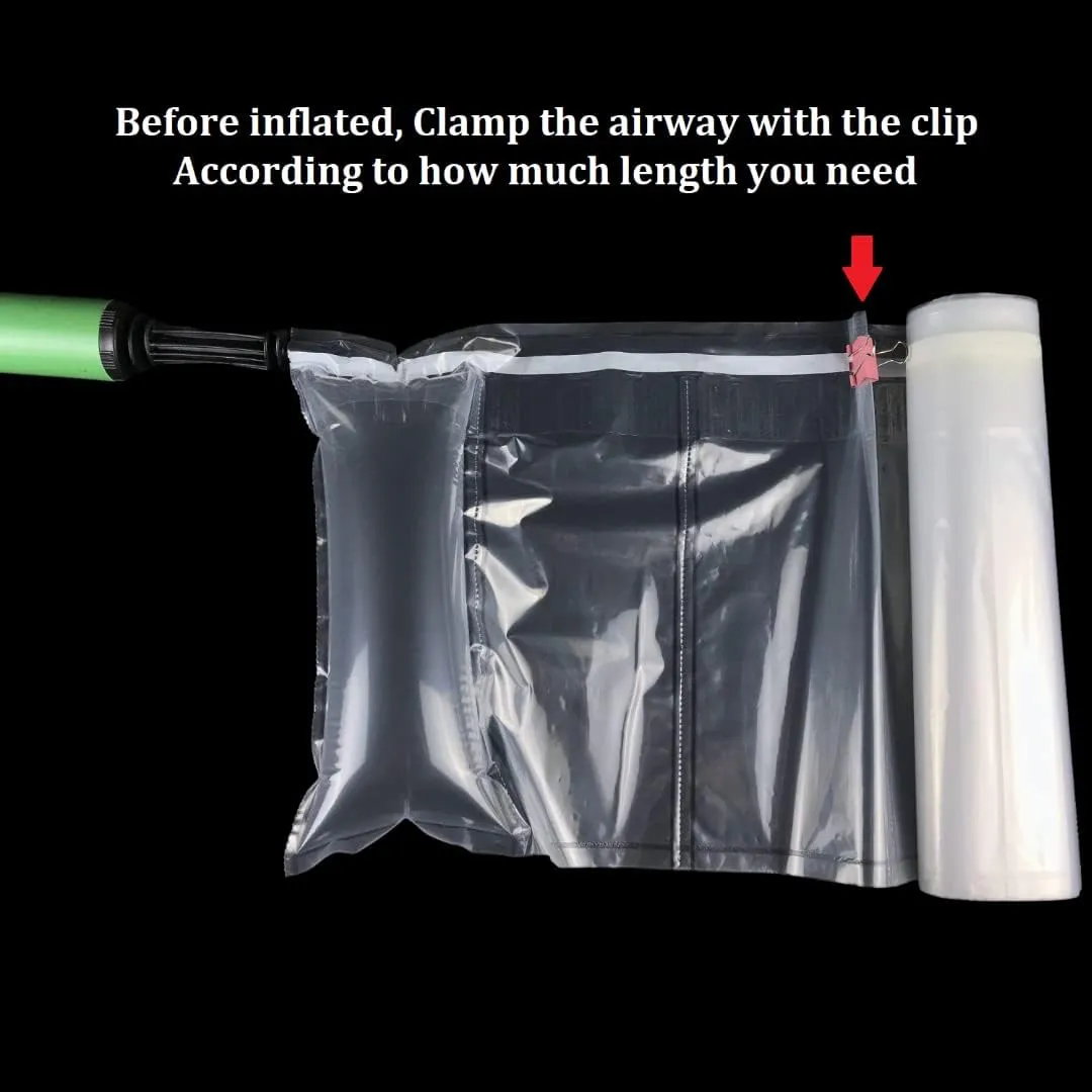 83 Count 33Ft/Roll Sturdy Inflatable Air Packaging Bags Air Pillows Air Cushions Bags Box Packing Supply Purse Fillers Stuffers for Shape No Machine Needed with Hand Pump