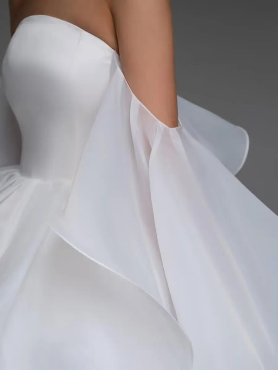 A-line Pleated Organza Prom Dress for Women, Short Off Shoulder Neck Homecoming Dress Formal Party Gown