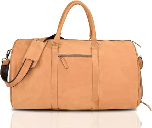 Abrix Travel Duffel Bag Luggage/Gym Bag for Men & Women, Vintage Style Travelling Bag Extra Large Multi Pocket (Brown)