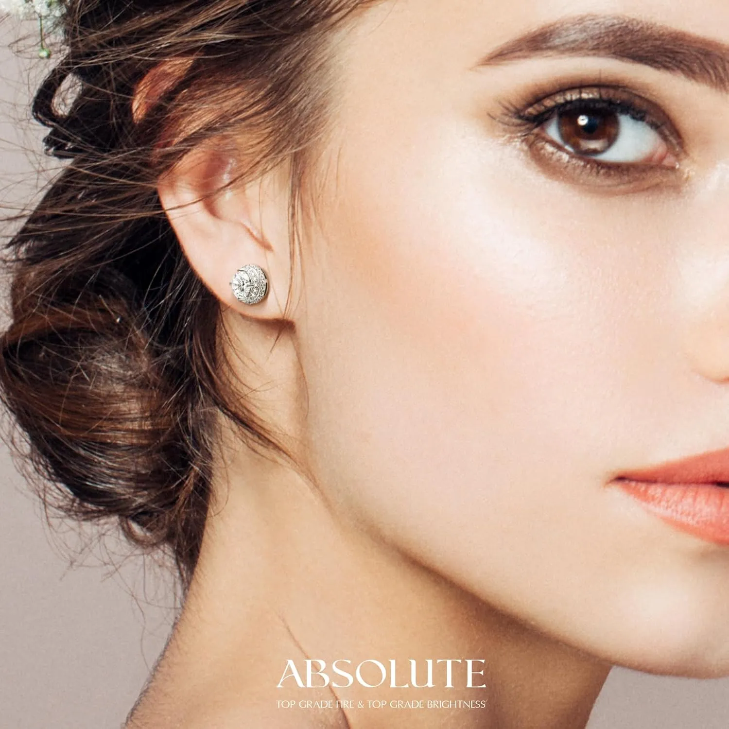 ABSOLUTE Moissanite Earrings Studs for Womens 2 Carat S925 Sterling Silver Stud Earrings D Color VVS1 Clarity