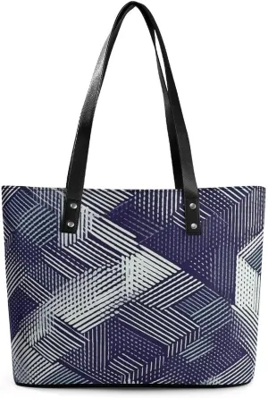Abstract Floral Pattern Bag Purse Handbag for Women Top Handle Satchel Shoulder with Zipper Tote Bags Large