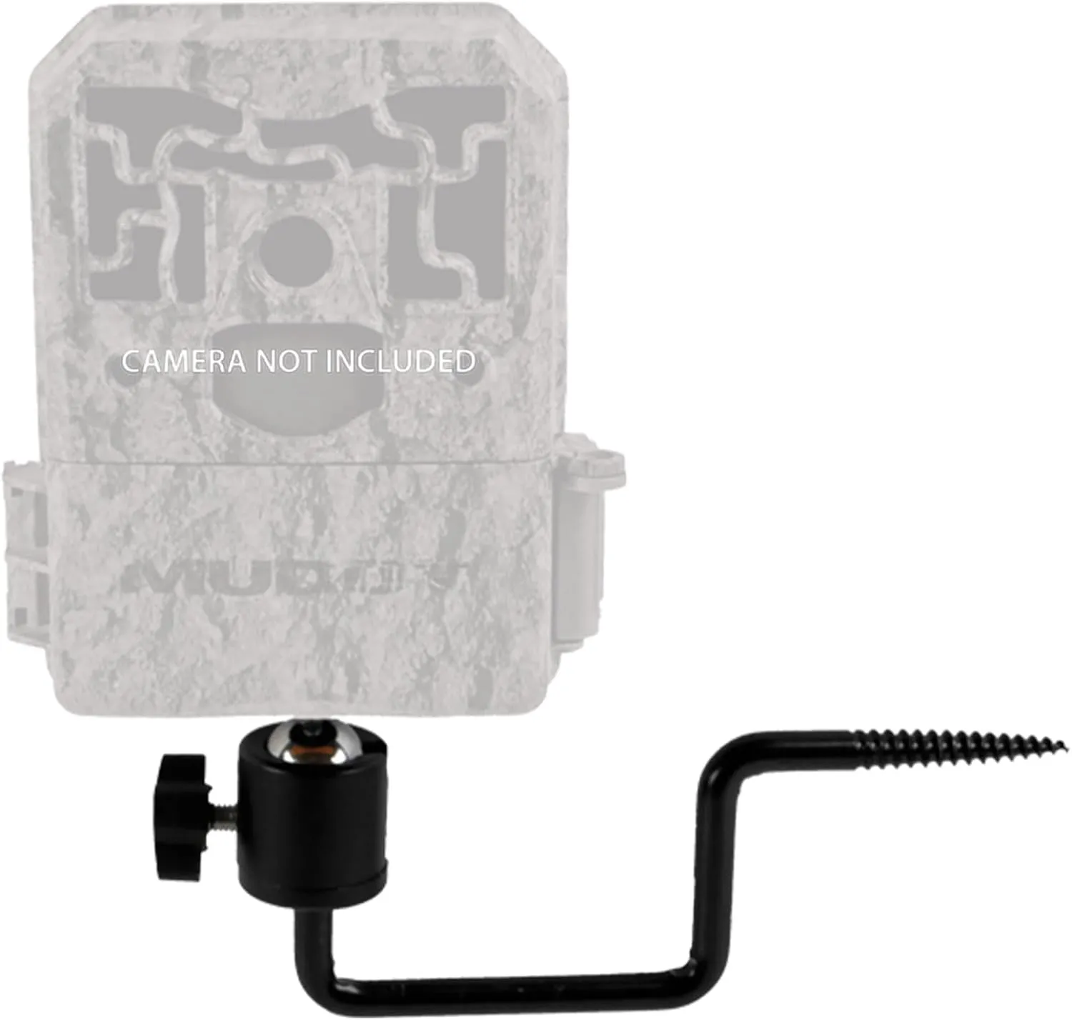 Adjustable Trail Camera Support | Durable Steel Portable Easy-to-Install Outdoor Hunting Camera Arm | Works on Cameras with 1/4" - 20 Receiver, Black