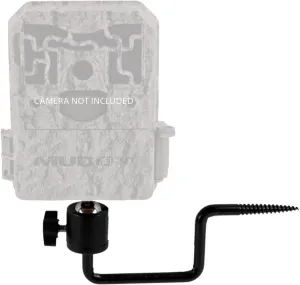 Adjustable Trail Camera Support | Durable Steel Portable Easy-to-Install Outdoor Hunting Camera Arm | Works on Cameras with 1/4" - 20 Receiver, Black