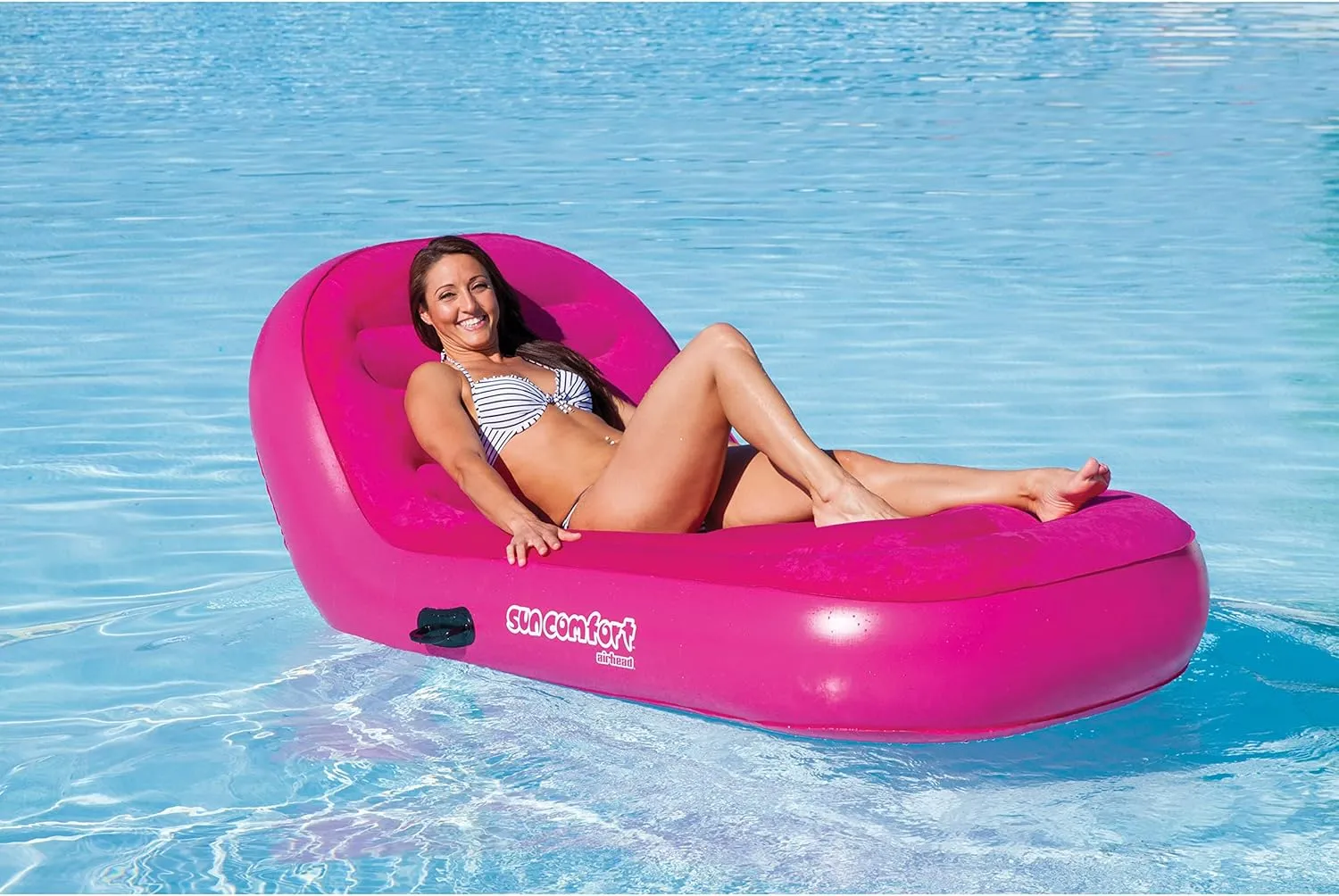 Airhead Sun Comfort Cool Suede Chaise Lounge, Pool Float
