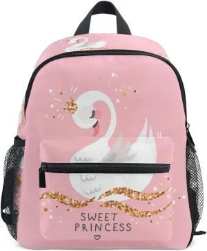 ALAZA Cute Kids Back Pack Toddler Girl Backpack Cute Sweet Princess Swan Todder Backpack Lightweight Preschool Kindergarten Book Bag Practical and Durable Daycare Bag for Travel,Toys
