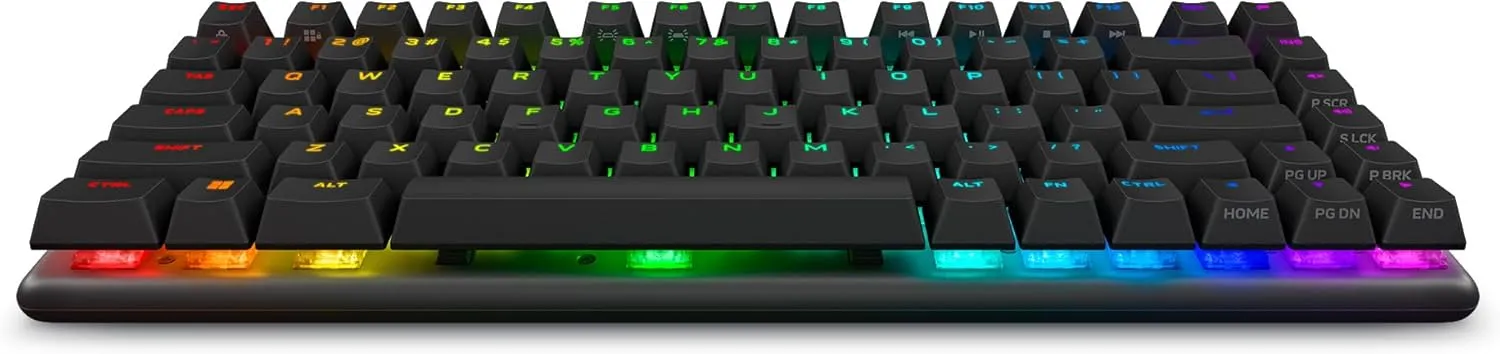 Alienware Pro Wireless Gaming Keyboard - Bluetooth 5.1/2.4 GHz Radio Frequency Connectivity, Linear Mechanical, Hot-swappable switches, Tri mode connectivity, Adjustable Height - Dark Side of the Moon