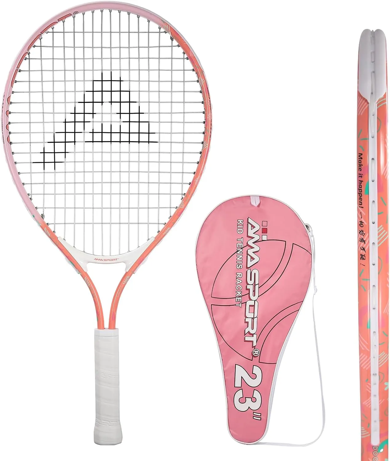 AMA SPORT Kids Tennis Racket for Junior Toddlers Starter Kit 17-25" Tennis Racquet for Girls and Boys with 420D Nylon Shoulder Strap Bag