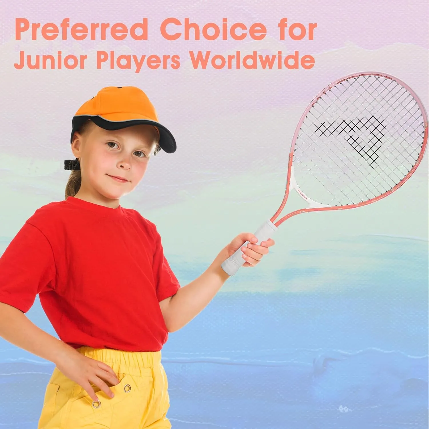 AMA SPORT Kids Tennis Racket for Junior Toddlers Starter Kit 17-25" Tennis Racquet for Girls and Boys with 420D Nylon Shoulder Strap Bag