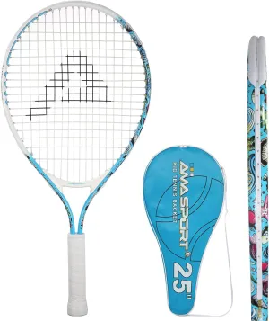 AMA SPORT Kids Tennis Racket for Junior Toddlers Starter Kit 17-25" Tennis Racquet for Girls and Boys with 420D Nylon Shoulder Strap Bag