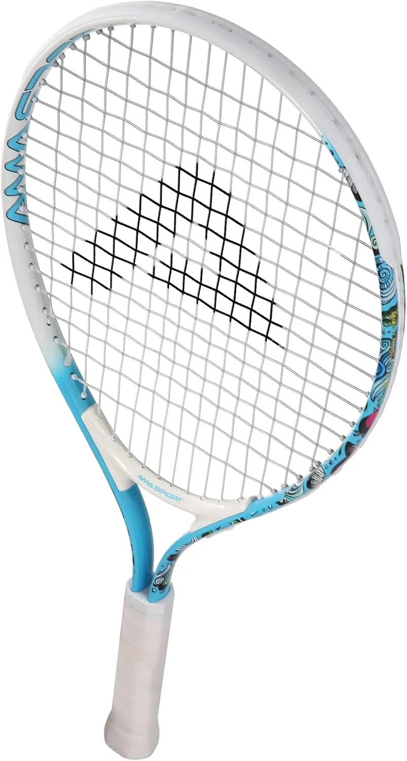 AMA SPORT Kids Tennis Racket for Junior Toddlers Starter Kit 17-25" Tennis Racquet for Girls and Boys with 420D Nylon Shoulder Strap Bag