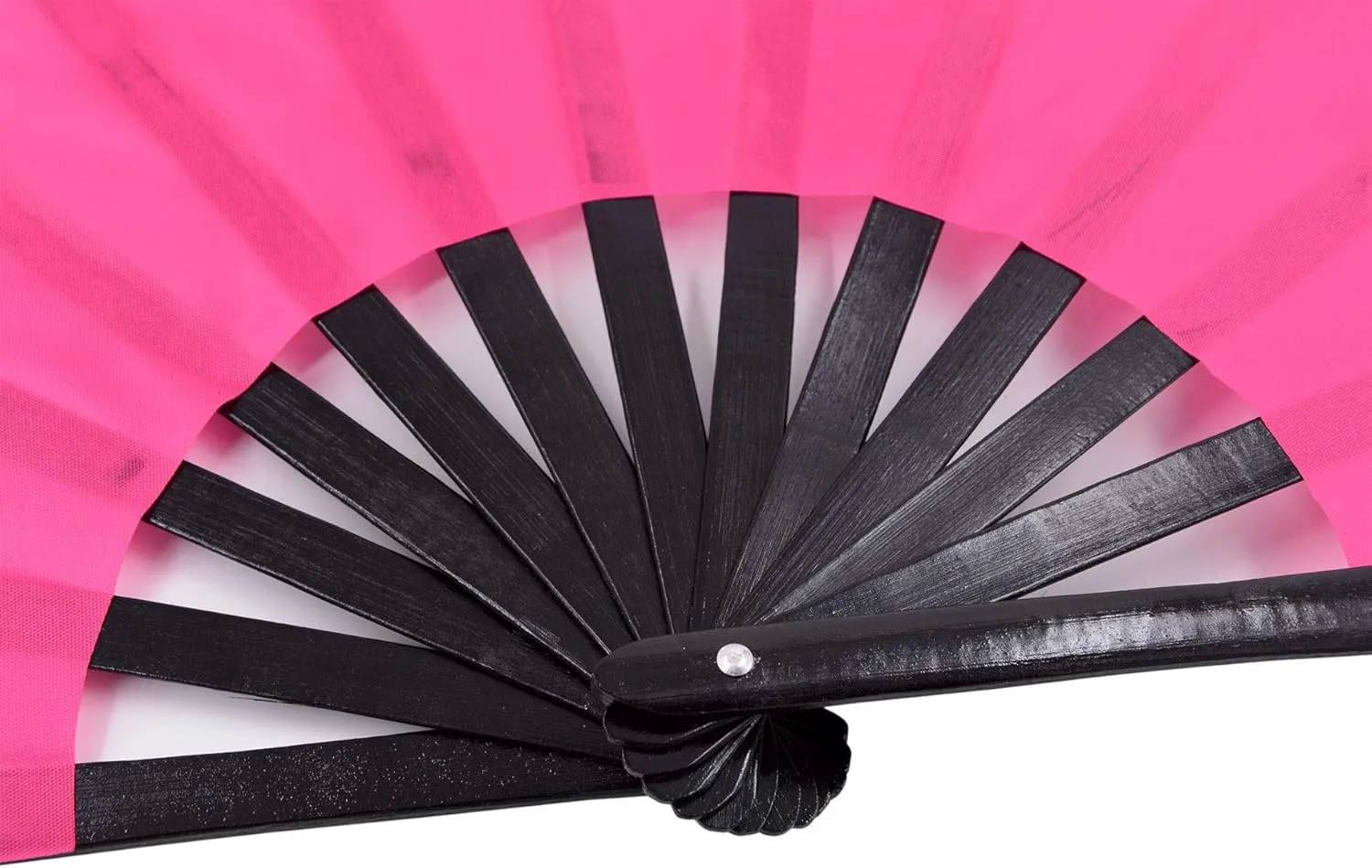 Amajiji Large Rave Fan Folding Hand Popping Fans for Line Dancing, Big Clacking Fans Clap Fan for Boots On The Ground Dance,Party,Decoration,Festival (Pink)