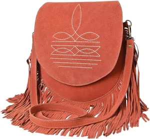 American Darling Crossbody Genuine Suede Leather women bag western handbag purse