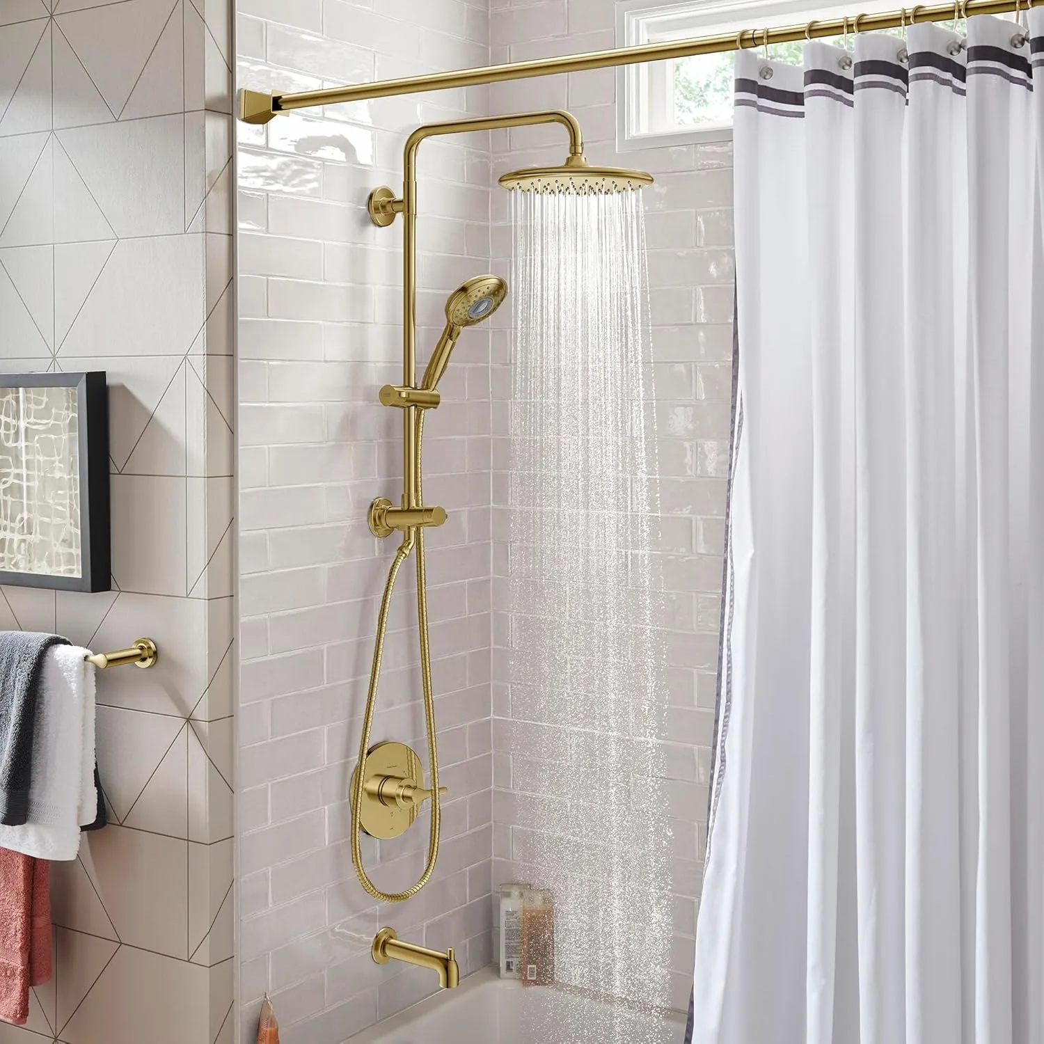 American Standard 102907GN00 Spectra Versa 24-Inch 4-Function Retrofit Shower System, 1.8 GPM, Brushed Cool Sunrise