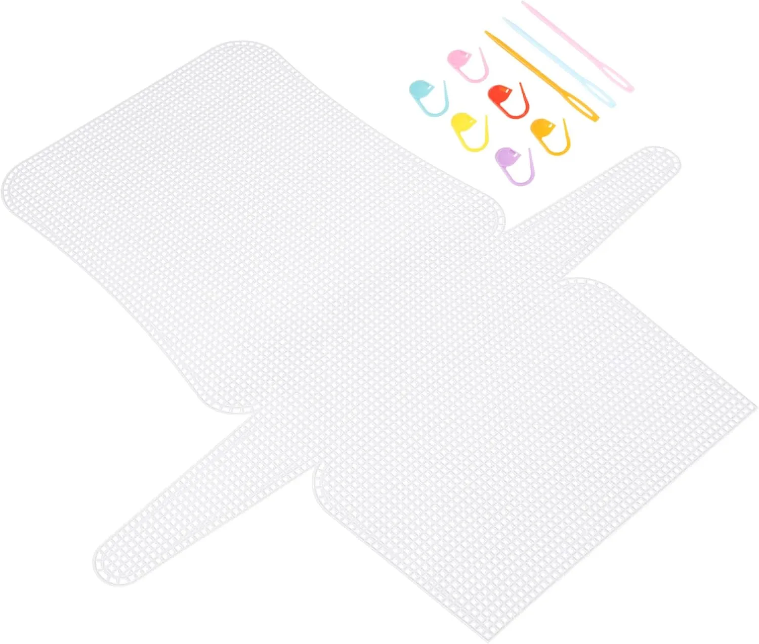 Angoily 1 Set DIY Plastic Mesh Bag Sheet Sturdy Canvas Mesh Bag Accessory for Cross Stitch Projects
