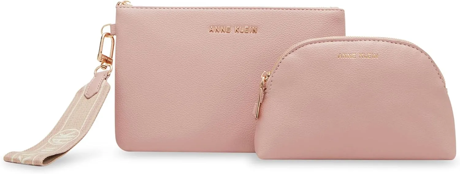 Anne Klein Ak 3 Piece Pouch Gift Set with Web Detailing