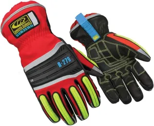 Ansell RINGERS R-279 Thermal Insulated Waterproof Industrial Impact Protection Gloves for Construction, Mining, Size 11, Red & Black (1 Pair)