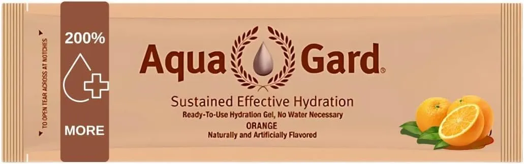 Aqua-Gard - Approved Emergency Hydration Gel for Disaster Preparedness, Survival Kits, and Emergency Water Storage - Fresh Orange Flavor