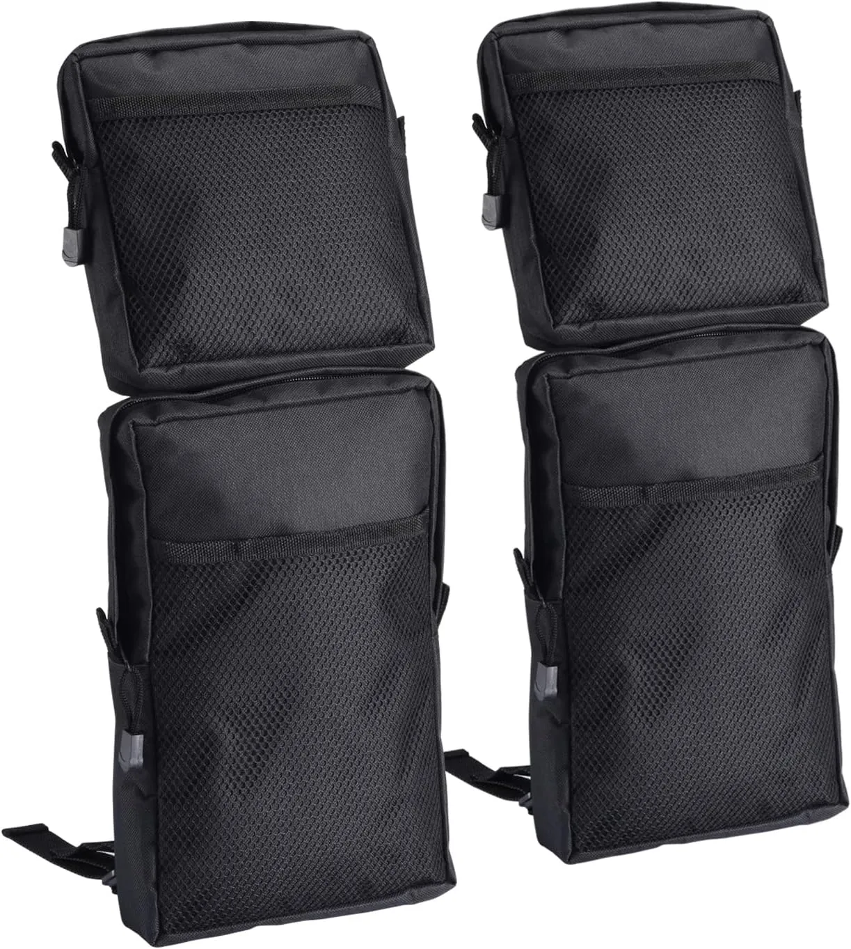ATV Fender Bags, 2-Pack Motorcycle Tank Saddlebags, Universal Rear Storage Tool Bags for UTV Dirt Bike (Black)