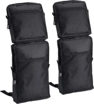 ATV Fender Bags, 2-Pack Motorcycle Tank Saddlebags, Universal Rear Storage Tool Bags for UTV Dirt Bike (Black)