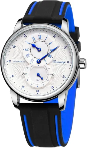 Automatic Mechanical Watch for Men,Silicone Band no Battery Waterproof Multifunction Men's Watches