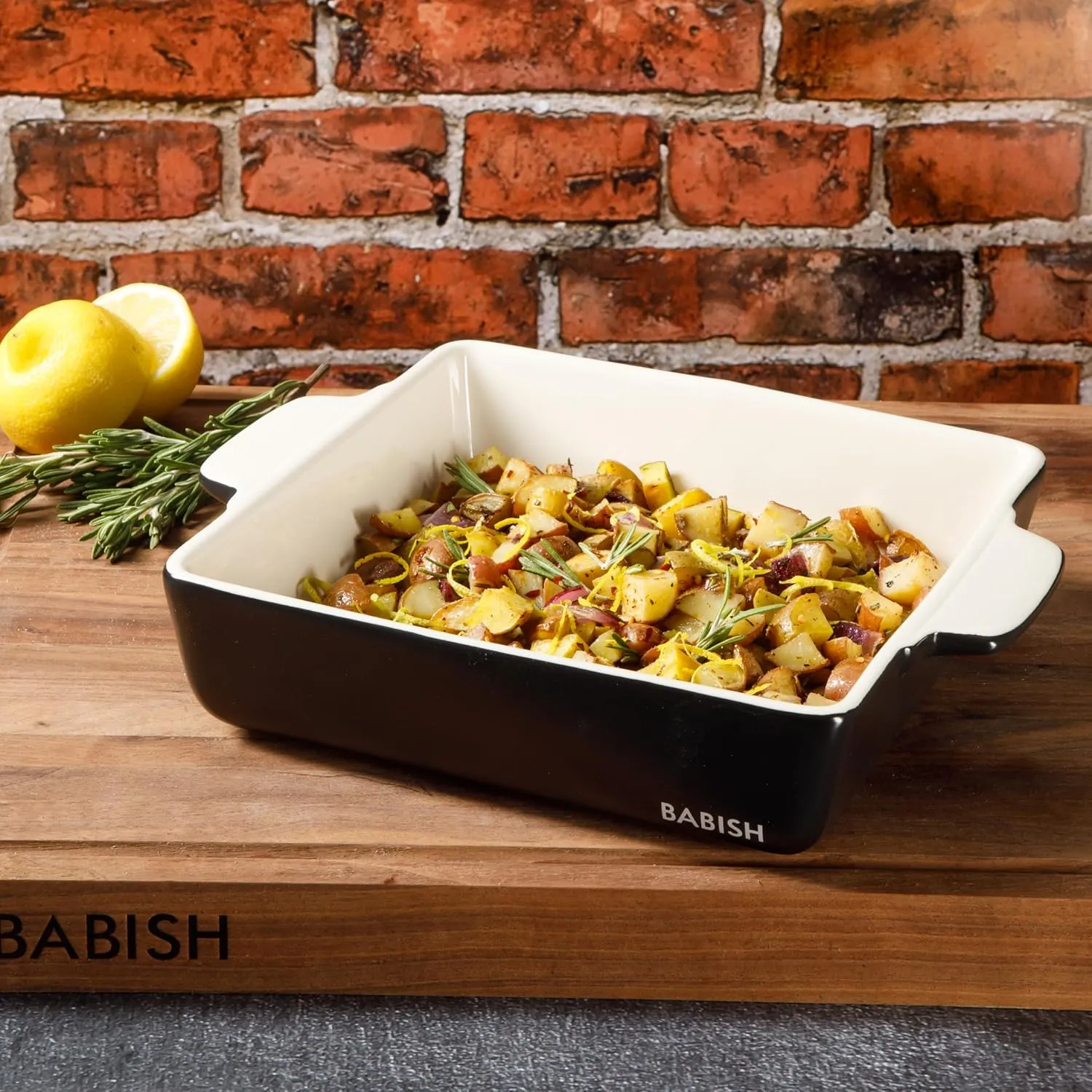Babish 8-Inch Square Stoneware Baker