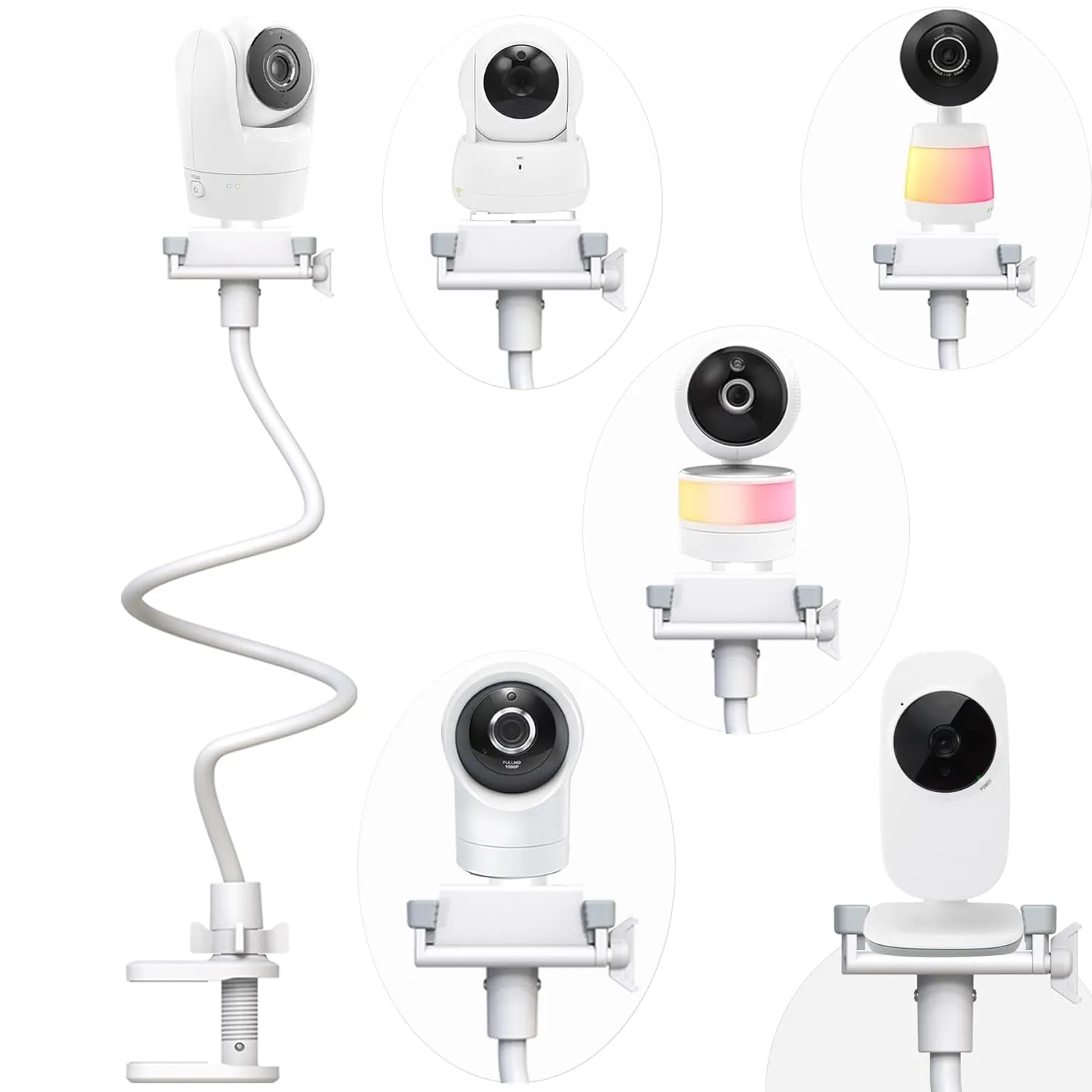 Baby Camera Monitor Mount Stand Holder Compatible with VTech VM924/ 901/928HD /5263/5755 /5764HD /7764HD/5766/5263/BM5254/ RM5755/ Leapfrog LF920HD/RM7768HD/LF815HD/LF1726FHD /LF2413 Camera