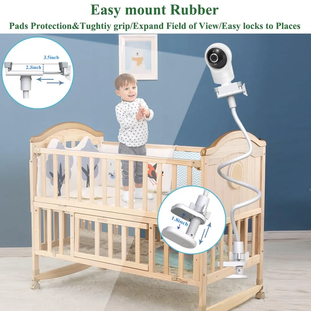Baby Camera Monitor Mount Stand Holder Compatible with VTech VM924/ 901/928HD /5263/5755 /5764HD /7764HD/5766/5263/BM5254/ RM5755/ Leapfrog LF920HD/RM7768HD/LF815HD/LF1726FHD /LF2413 Camera