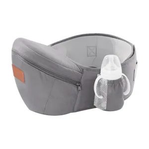 Baby Carrier with Hip Seat,Baby Newborn to Toddler,6-in-1 Adjustable & Removable Baby Hip Carrier for 0-36 Months (9609, Grey)